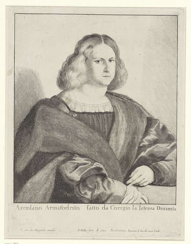 Portret van Girolamo Capra by Wenceslaus Hollar