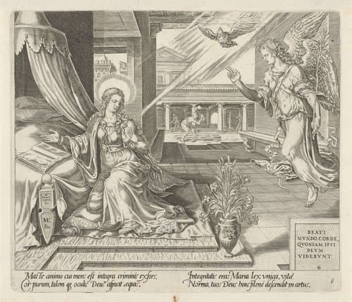 Annunciatie by Harmen Jansz Muller