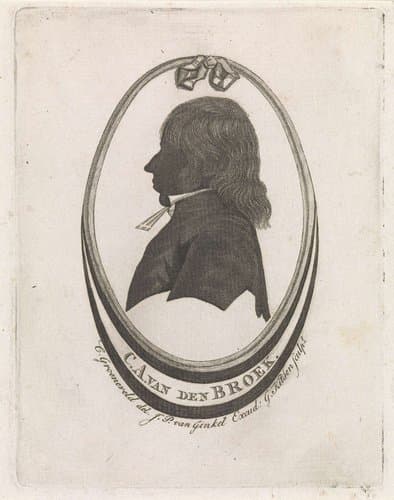 Silhouetportret van Cornelis Adrianus van den Broek by Govert Kitsen