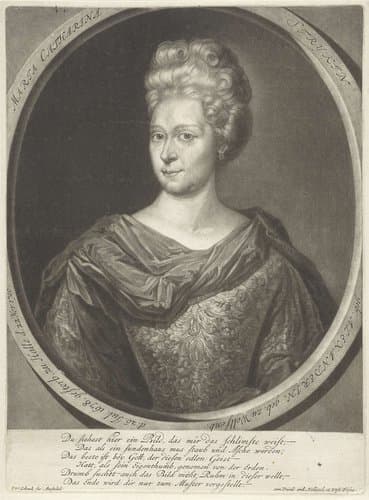 Portret van Martha Catharine Strykin by Pieter Schenk (I)