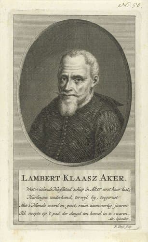 Portret van Lambert Klaasz Aker by Pieter Tanjé
