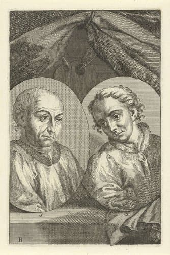 Dubbelportret van Jan en Hubert van Eyck by Jan l'Admiral