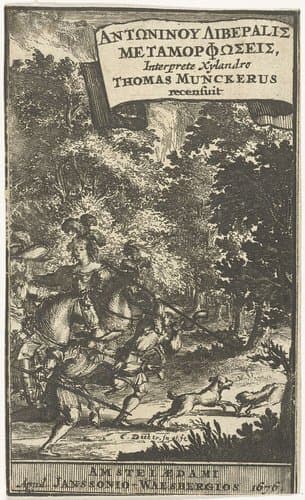 Titelpagina voor: Transformationum congeries, Amsterdam 1676 by Coenraet Decker