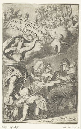 Titelprent voor 'Innerlycke ziel-tochten op't H. avontmaal' van Hieronymus Sweerts by Romeyn de Hooghe