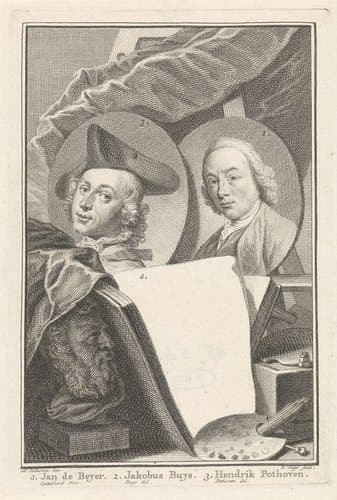 Portretten van Jacobus Buys en Hendrik Pothoven by Pieter Tanjé