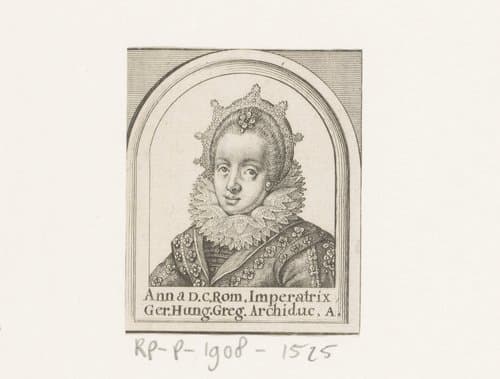 Portret van Anna van Tirol by Matthäus Merian (I)
