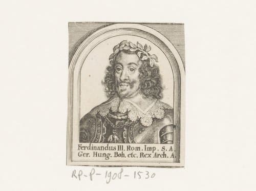 Ferdinandus III. Rom. Imp. S.A. Ger. Hung. Boh. etc. Rex. Arch. A. by Matthäus Merian (I)