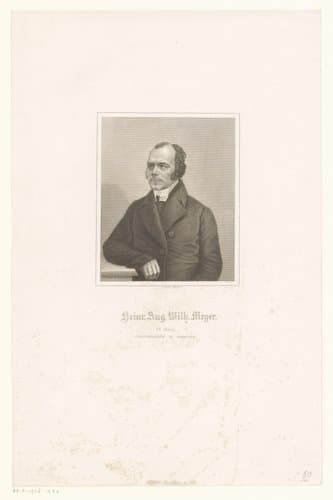 Portret van Heinrich August Wilhelm Meyer by Karl Barth