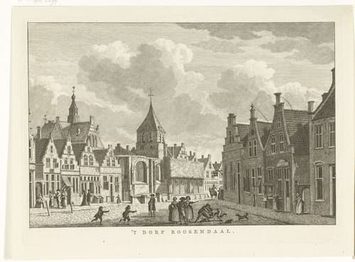 Stadsgezicht te Roosendaal by Carel Frederik Bendorp (I)