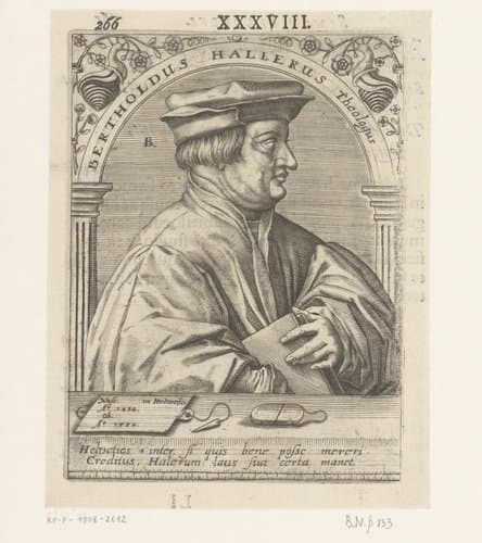 Portret van Berchtold Haller by Robert Boissard