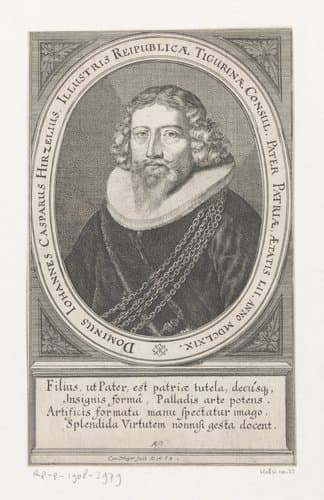 Portretten van burgemeesters van Zürich by Conrad Meyer
