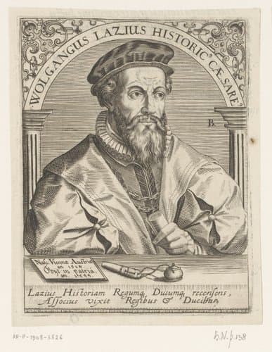 Portret van Wolfgang Lazius by Robert Boissard