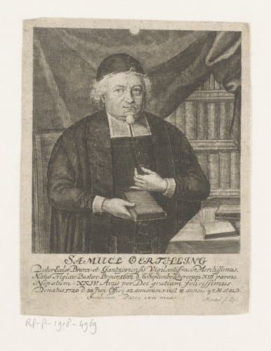 Portret van Samuel Oerthling by Johann Georg Mentzel