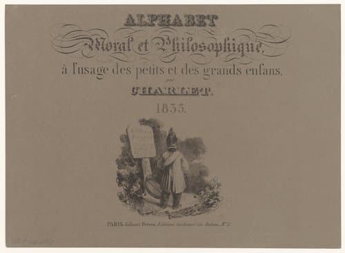 Omslag voor: Alfabet met een moraal voor kinderen by Nicolas Toussaint Charlet