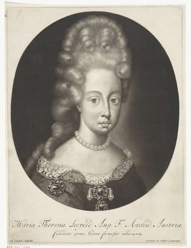 Portret van Maria Theresia, koningin van Frankrijk by Pieter Schenk (I)