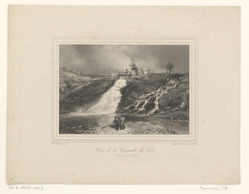 Gezicht op de watervallen van Coo by Théodore Fourmois