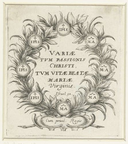 Titelprent voor reeks scènes uit het Lijdensverhaal en scènes uit het leven van Maria by Abraham Bosse