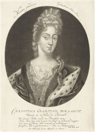 Portret van Christina Ewartina, hertogin van Saksen by Pieter Schenk (I)