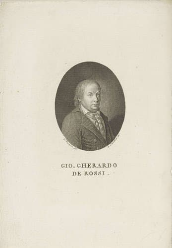 Portret van dichter en toneelschrijver Giovanni Gherardo de Rossi by Girolamo Carattoni
