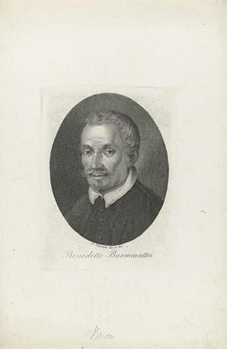 Portret van schrijver Benedetto Buommatei by Paolo Caronni