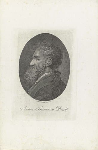 Portret van letterkundige Anton Francesco Doni by Paolo Caronni