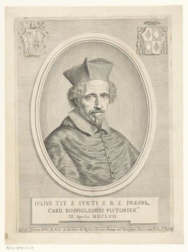 Portret van kardinaal Giulio Rospigliosi by Giuseppe Maria Testana