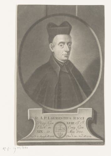 Portret van Laurentius Ricci by Johann Simon Negges