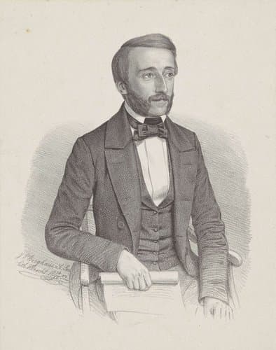 Portret van onbekende man, mogelijk N.H. van Nes van Meerkerk by Johann Peter Berghaus