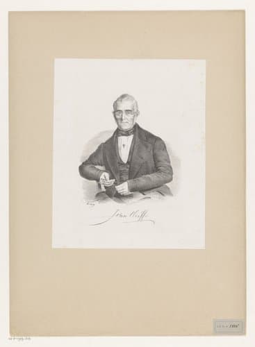 Portret van wiskundige J. van Cleeff by König