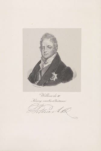 Portret van Willem IV, koning van het Verenigd Koninkrijk by Carel Frederik Curtenius Bentinck