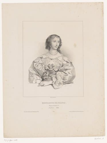 Henriette de France, femme de Charles 1er by Achille Devéria