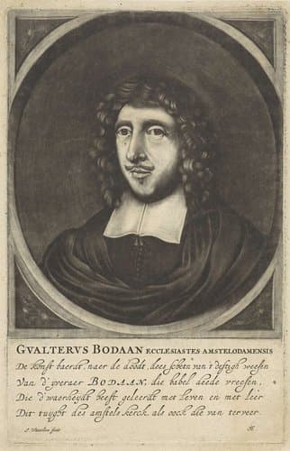 Portret van de predikant Gualterus Bodaan by J. Waterloos