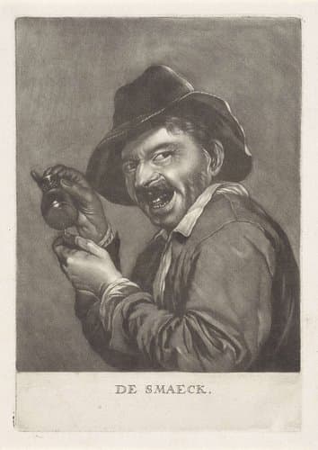 Man met een leeg glas (de Smaak) by anonymous
