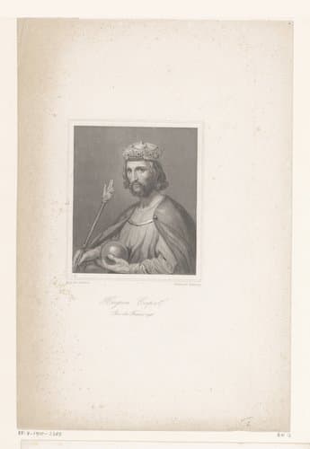 Portret van Hugo Capet, koning van Frankrijk by Ferdinand Delannoy