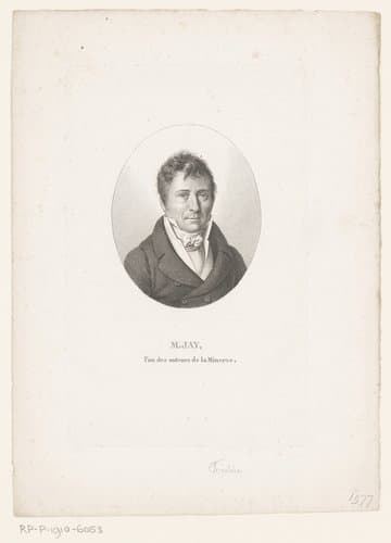 Portret van Antoine Jay by Ambroise Tardieu