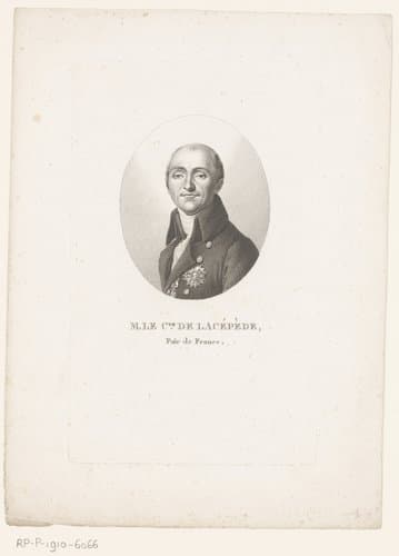 Portret van Bernard Germain de Lacépède by Ambroise Tardieu