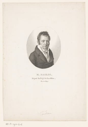 Portret van Florent Saglio by Ambroise Tardieu