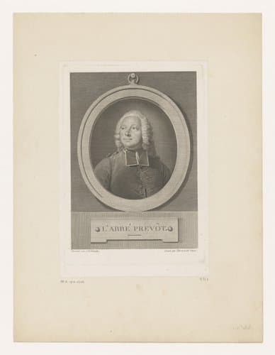 Portret van Antoine François Prévost by Thérèse Devaux