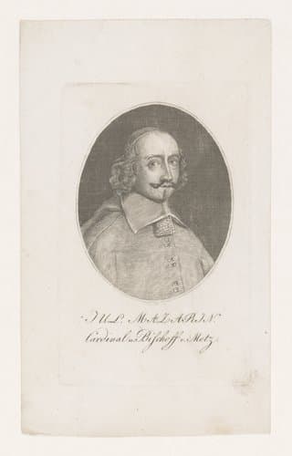 Portret van Jules Mazarin by Johann Christian Ernst Müller