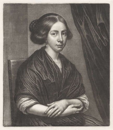 Portret van Maria Vaillant by Wallerant Vaillant