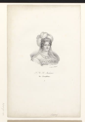 Portret van Marie Thérèse Charlotte van Frankrijk by anonymous; veuve Delpech (Naudet)