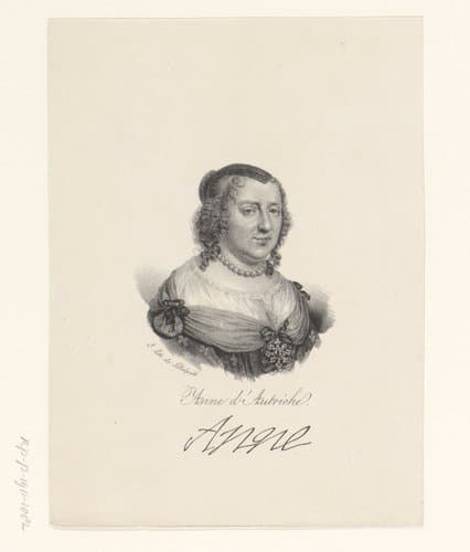 Portret van Anna van Oostenrijk by anonymous; veuve Delpech (Naudet)