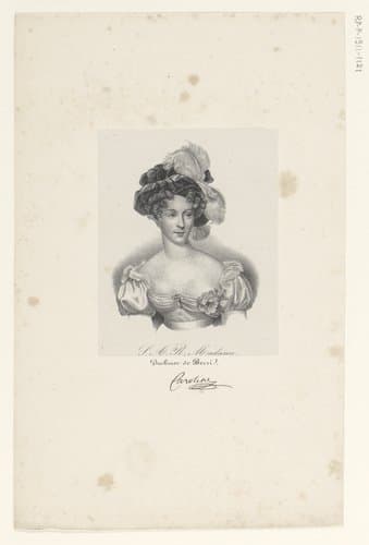 Portret van Maria Carolina van Bourbon-Sicilië by anonymous; veuve Delpech (Naudet)