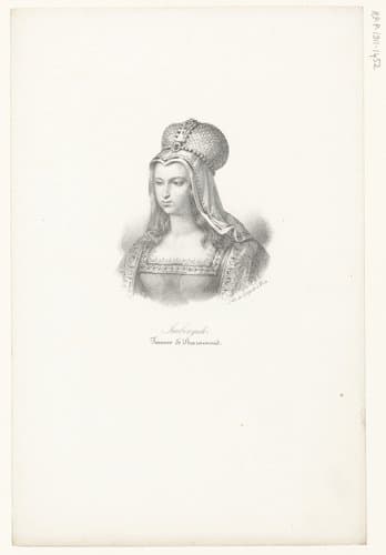 Portret van koningin Embegirde by anonymous; veuve Delpech (Naudet)