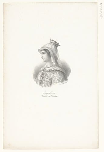 Portret van koningin Ingoberga by anonymous; veuve Delpech (Naudet)