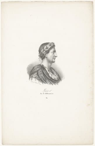 Portret van Lodewijk de Vrome by anonymous; veuve Delpech (Naudet)
