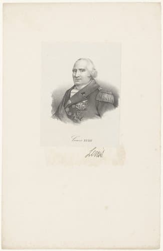 Portret van Lodewijk XVIII van Frankrijk by anonymous; veuve Delpech (Naudet)