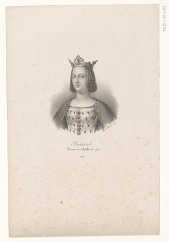 Portret van koningin Richardis by anonymous; veuve Delpech (Naudet)