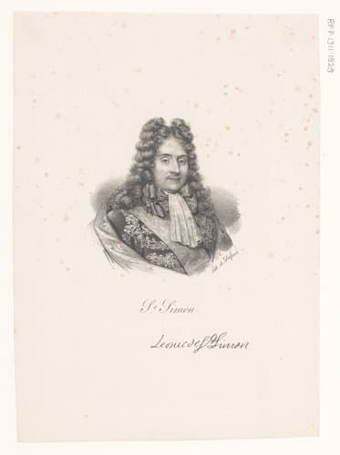 Portret van Louis de Rouvroy de Saint-Simon by anonymous; veuve Delpech (Naudet)