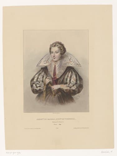Portret van Catherine Henriette de Balzac d'Entragues by Achille Devéria